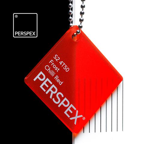 Perspex Frost Chilli Red S2 4T50 Sheet | Plastock