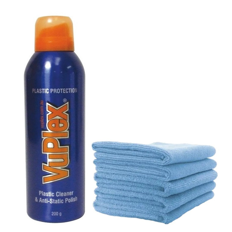 Vuplex Plastic Cleaner & Anti-static Polish Kit 200g | Plastock