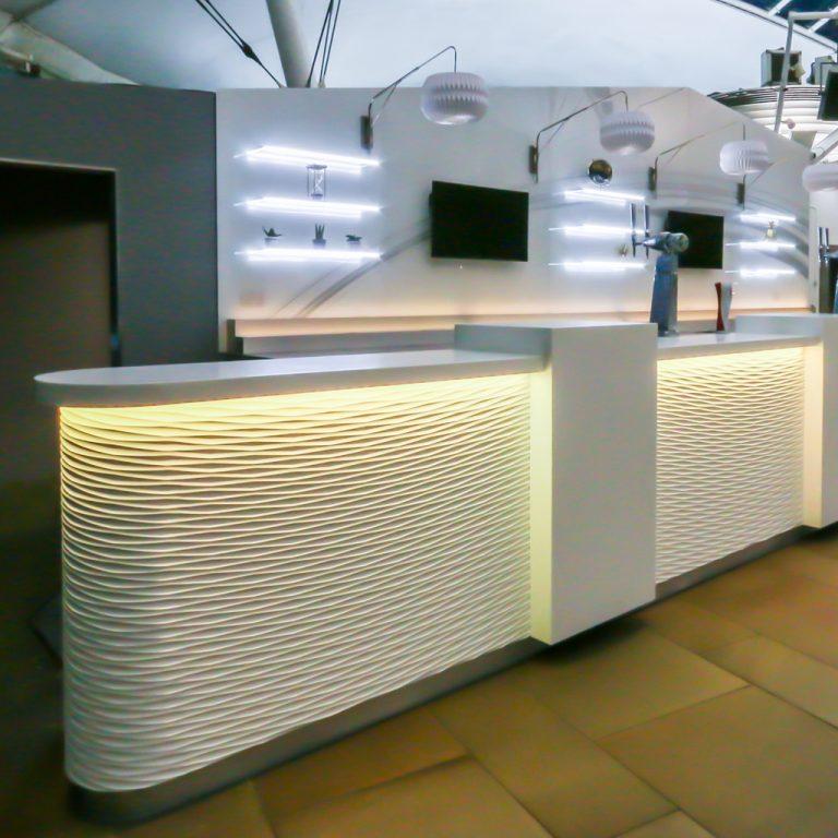 Corian bar at Dynamic Earth Edinburgh | Plastock